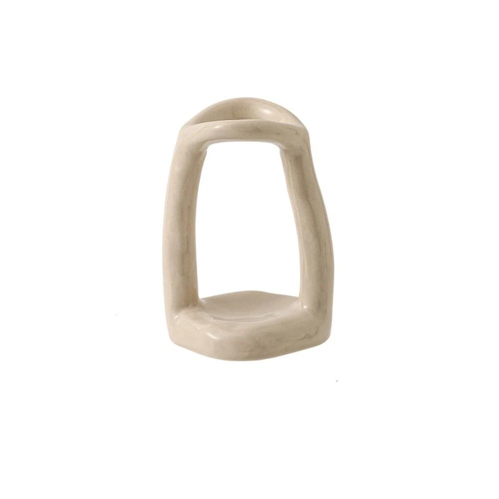 

Vintage Ceramic Makeup Pen Storage Rack Nordic Style Toothbrush Organizer Tabletop Organizer бежевый