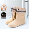 New Fashionable Women's Low Tube Non-slip Warm Rain Shoes Water Boots Rain Boots Kitchen Short Tube Water Shoes