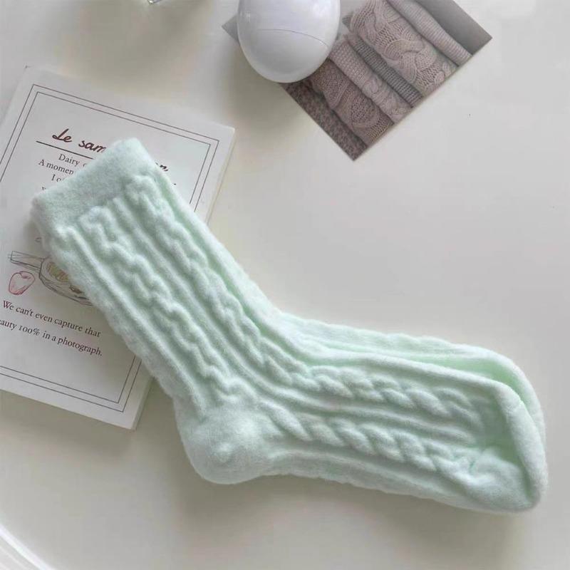 Ponožky Women Warm Flully Socks Women Home Pohodlné měkké spací ponožky podzim zima
