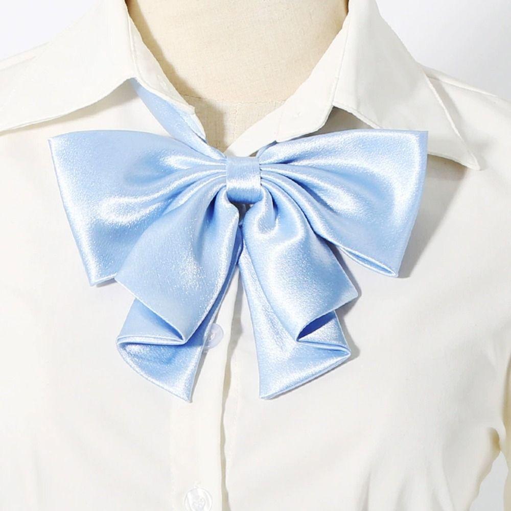 Necktie College Style JK Ties Solid Color Fashion Uniform Sailor Suit Collar Bowknot Bow Tie For Women College Girls