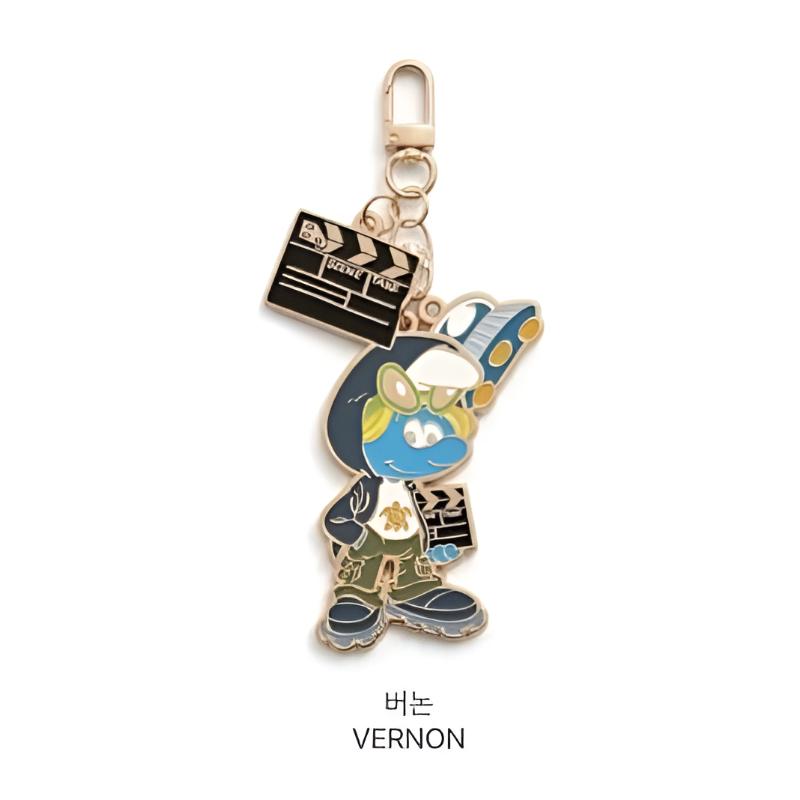 Seventeen X The Smurfs Metal Keyring | Random / Member Select | Korea Limited