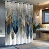 Perdea de duș cu pene stil boho, design cu catcher de vise mărgele, artă tribală, decor baie, perdea de baie imprimată impermeabilă, modă casă