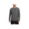 Under Armour UA Vanish Energy Logo Print Crew Neck Long Sleeve T-Shirt Men Tops Gray 1385418-025