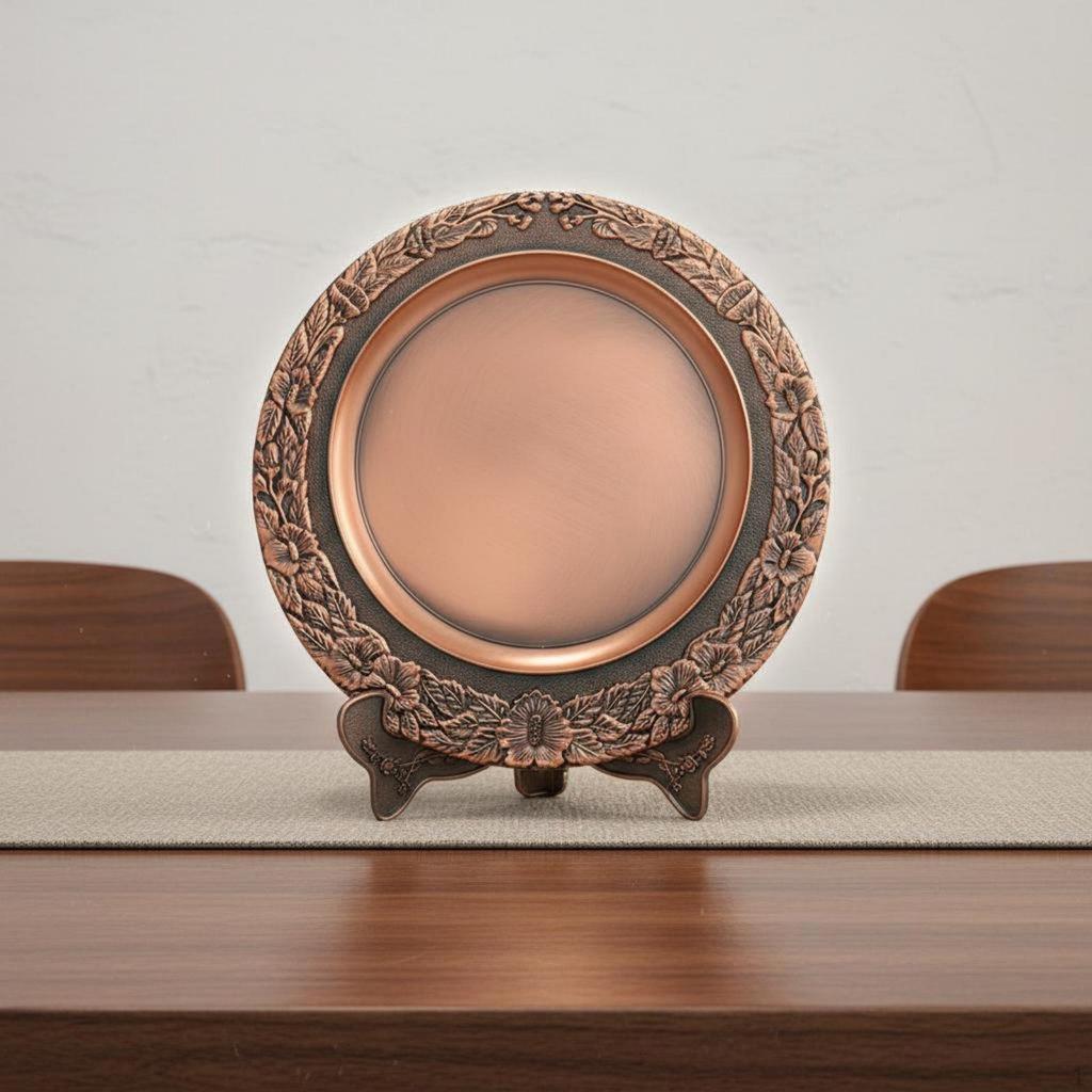 Metal Award Plate HighQuality Engraving Round Trophy Disc Finely Electroplated Engravable