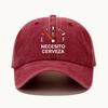 New Necesito Cerveza Pattern Printed Vintage Duckbill Cap Fashionable Retro Curved Brim Baseball Cap Casual Outdoor Sun Hat
