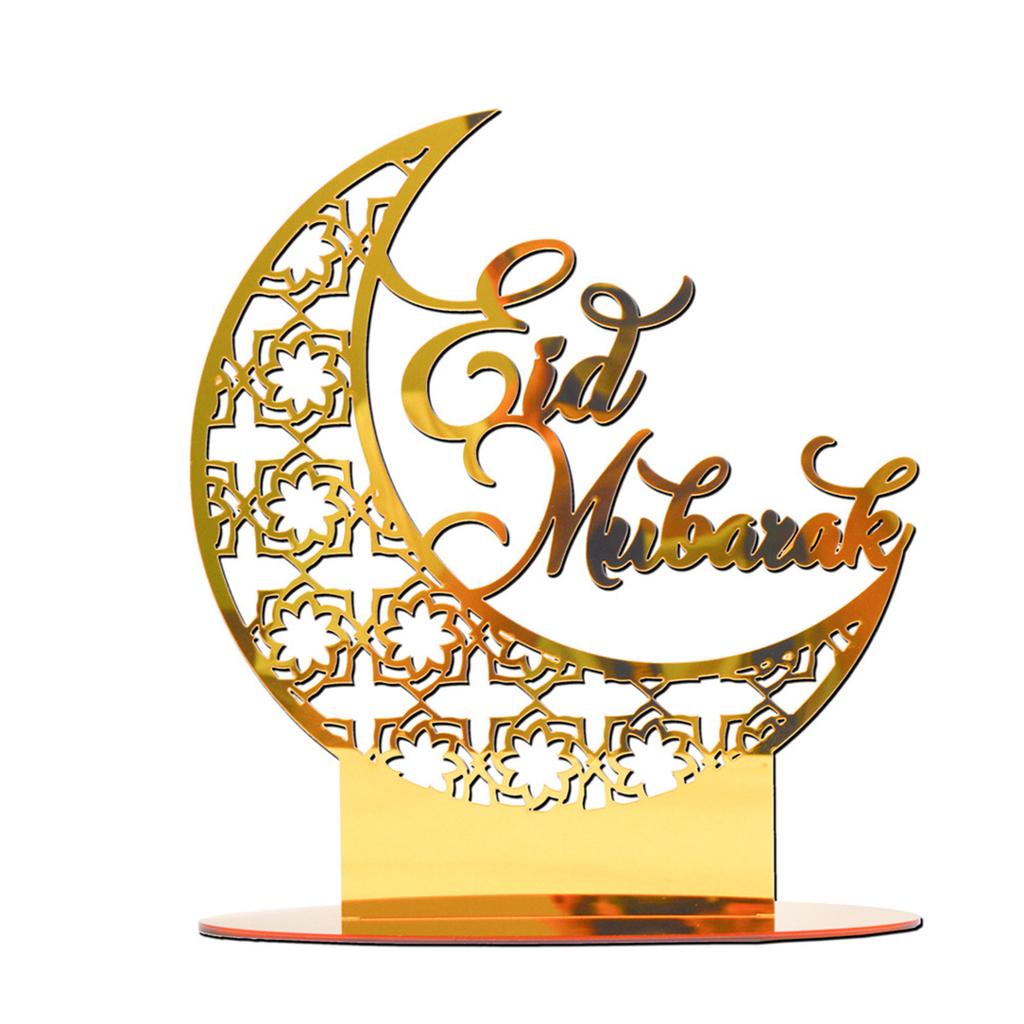 Stylish Acrylic Eid Desktop Ornament Eye-catching Festival Decoration Ramadan Tabletop Decor for Islam Muslim Families