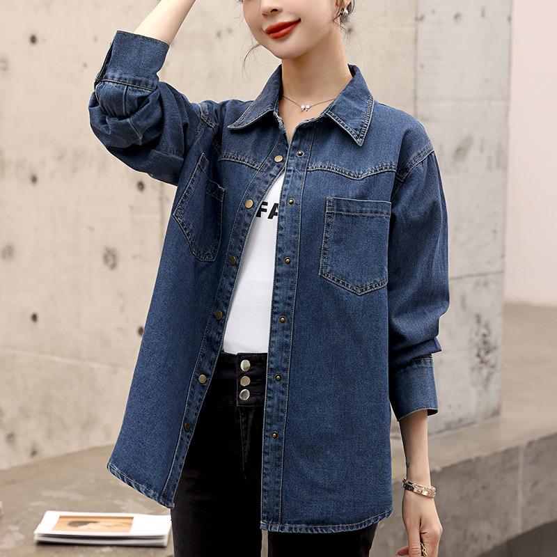 2024 Women's Loose-Fit Denim Shirt – Early Autumn Hot Style
