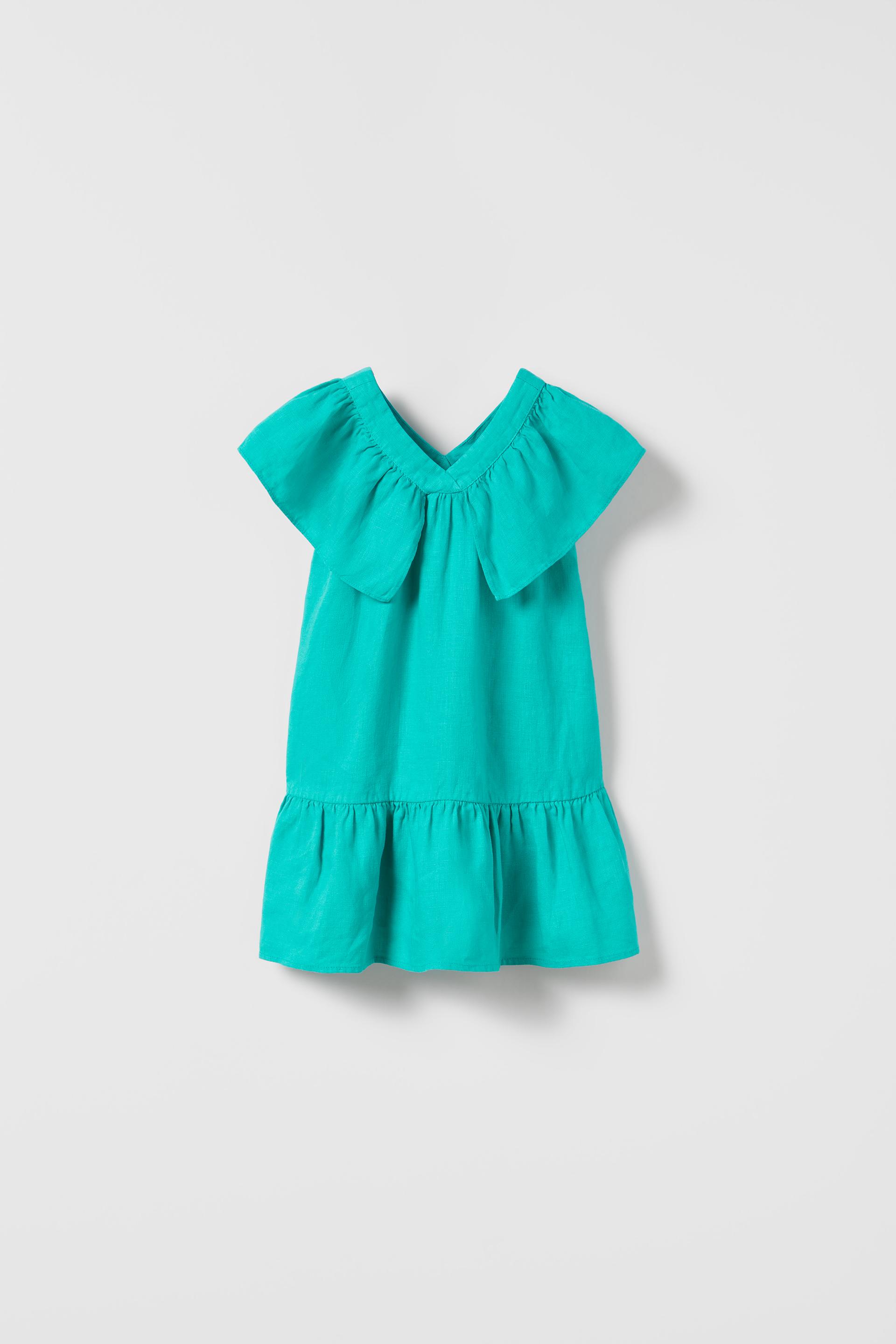 

ЛЬНЯНОЕ ПЛАТЬЕ С ОРУШАМИ