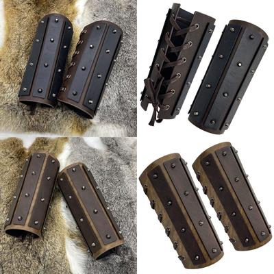 Rivet Studded Arm Cuff for Cosplay Party Medieval Arm Gauntlet Punk Style Archery Armor Bracers Masquerade Accessories