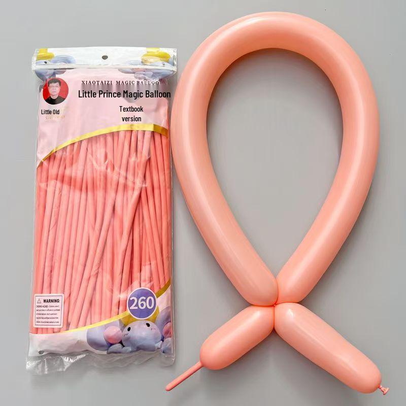 260-Piece Non-Toxic Macaron Long Balloons for Children - Magic Clown Modeling