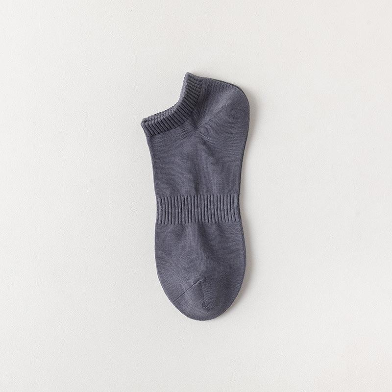 

Мужские весенне-летние носки из чистого хлопка, впитывающие пот, дышащие, дезодорирующие, антибактериальные 7a, спортивные 1 pair серый