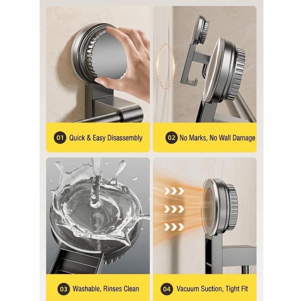 Suction Cup Style Towel Holder Wall-Mounted Towel Bar Towel Storage Rack  Apartment