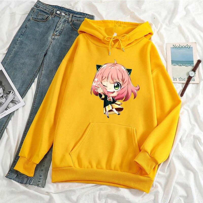 Anime Shirt Spy X Familie Kapuzenfleece Kawaii Harajuku Unisexga Herbst Winter Frauen Unisex Mode Warm halten Hoodie Sportswear