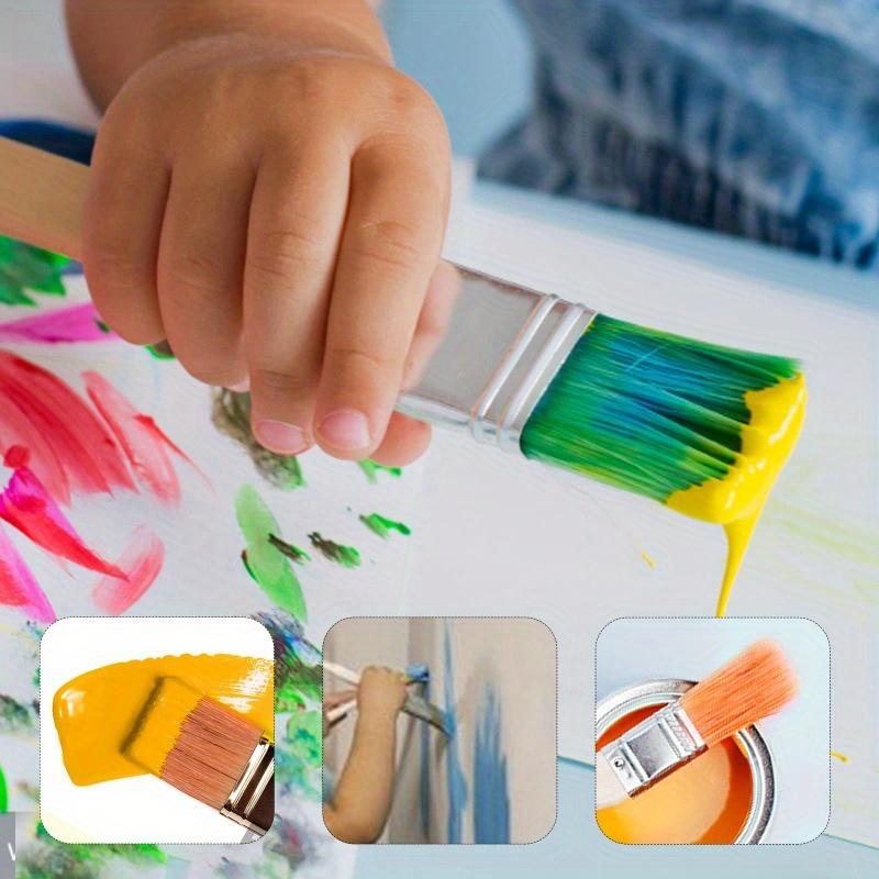 20/10pcs Painter Brush Small Nylon Bristles Flat Brush Paint Oil Brush for Art Painting Supplies DIY Painting Wall Painting Tool