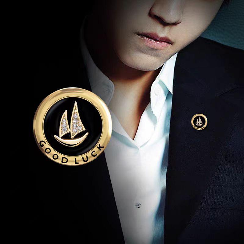 Men's Suit Brooch Groom Wedding Collar Flower Korean Version Wedding Collar Pin Suit Pin Brooch Simple Badge Accessories