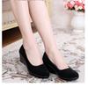 Cloth shoes women's shoes wedge heels work shoes high heels professional shoes black cloth shoes factory price direct sales