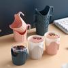 6pcs Corrugated Paper Cup Thick Plastic Cup Cover New Beverage Holder Base
