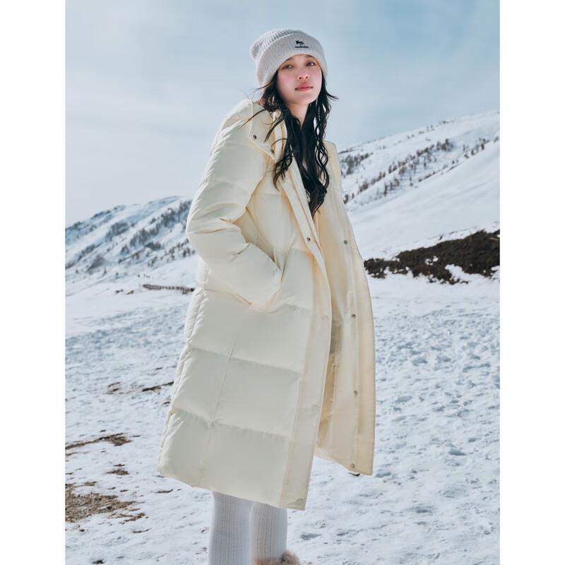 Qiushui Yiren Women's Long Hooded Down Jacket