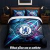 Chelsea FC Design Bed Bedding Set 1 Duvet Cover + 2 Pillowcases Soft Breathable Household Bed Linens