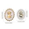 Victorian Style Alloy Cameo Brooch With Crystal Rhinestones Pearls Women Fashion Jewelry Decorative Lapel Accessory