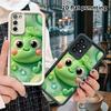 Phone Case: 2D Flat Design Suitable for Samsung Galaxy A34 A35 M05 M06 S20 S22 S21 FE Plus 5G Protective Case, Lotus Leaf Little Frog, Perfect Christm