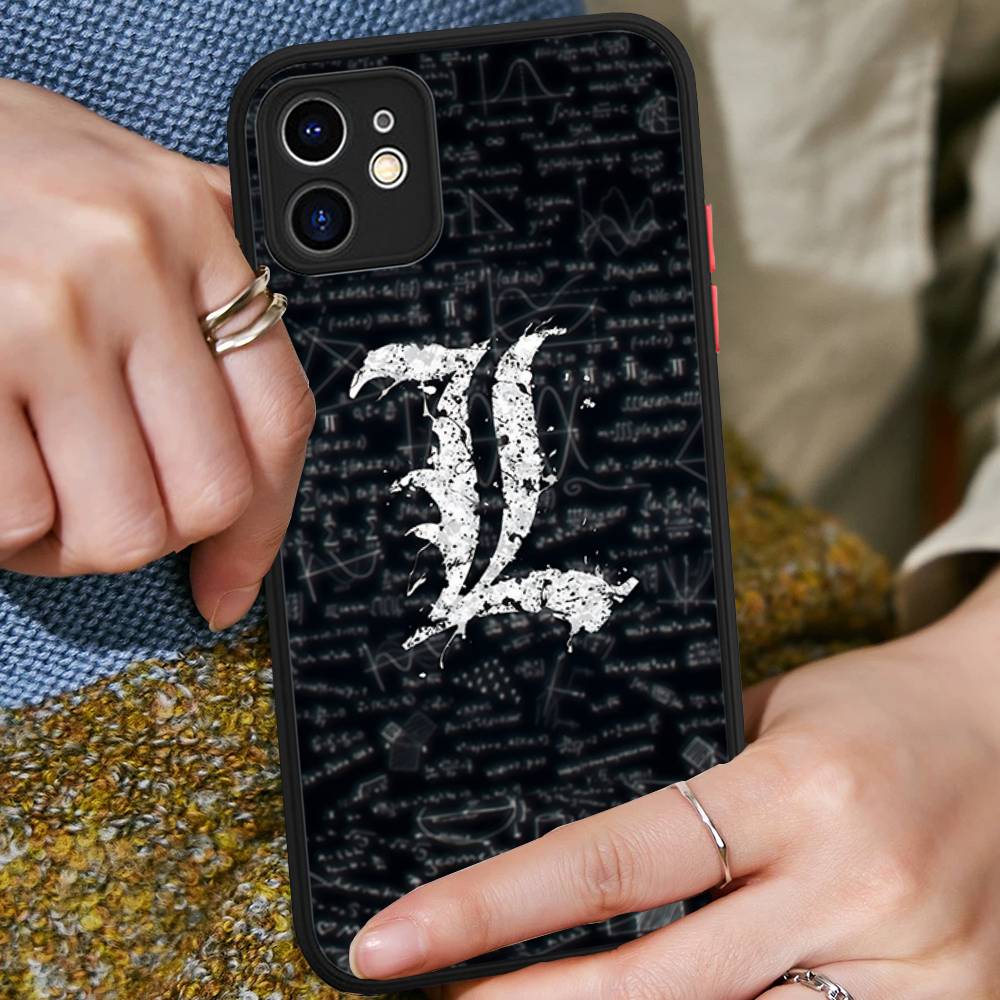 Japan Anime Death Note Phone Cases For IPhone 16 15 14 Plus 13 12 11 Pro Max Matte Oft Bumper Phone Cover
