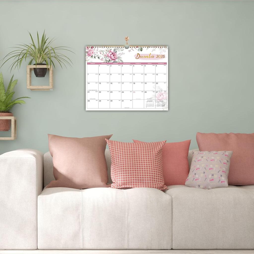 2025-2027 Wall Calendar - Jul 2025 - Jun 2027, Calendar 2025-2027, 14.8" x 11.4", 2025 Calendar with Large Blocks Space, Twin-Wire Binding, Hanging