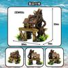 Charmoon Aquarium Fish Tank Object Treehouse House Tree Hideout Shelter Stylish Model Figurine Ornament (Wood)