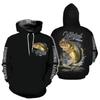 Sweat à capuche unisexe avec impression numérique 3D Motif pêcheur Luya pull de sport d'extérieur