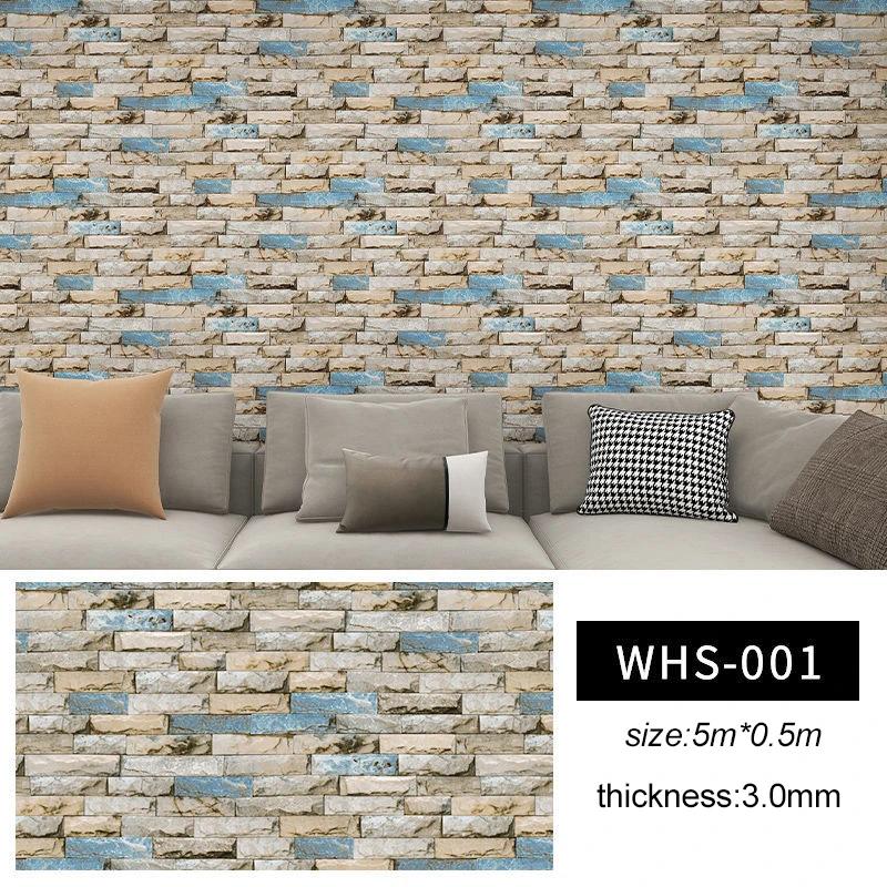 Wall Stickers Brick 3D Wallpaper Self-adhesive Restaurant Wall Skirt Wallpaper Waterproof Moisture-proof Background Papier Peint