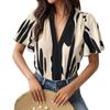 Summer Women's Jumpsuit Temperament Elegant Geometric Pattern Shirt Top