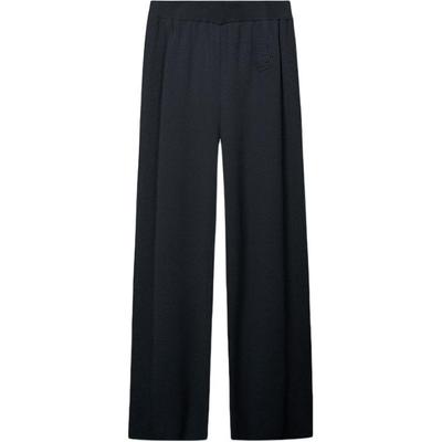 Outdoor Sports Commuter Lightweight Luxury Knitted Solid Color Straight Leg Casual Pants Women Bottoms Black K27L1012