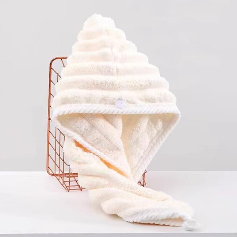 Wavy Pattern Hair Dry Hat Women'S Thickened Water-Absorbent Hair Dry Hat Women'S Cute Shower Cap Dry Hair Towel