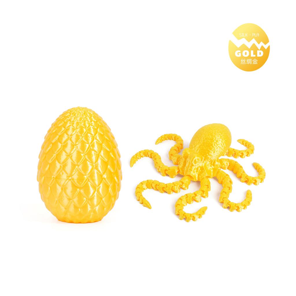 3D Printed Octopus with Eggs Figurine with Flexible Joints for Home Accessories Decor Mysterious Realistic Octopus Figurine Toy
