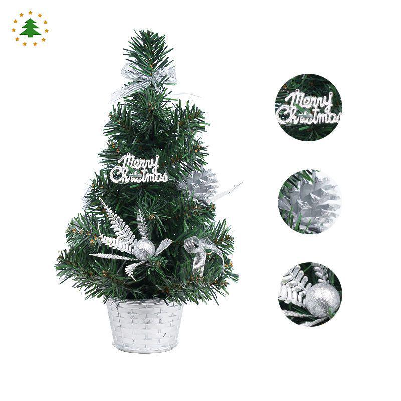 20/30/40cm DIY Christmas Desktop Tree with Ornaments - Potted Decorations