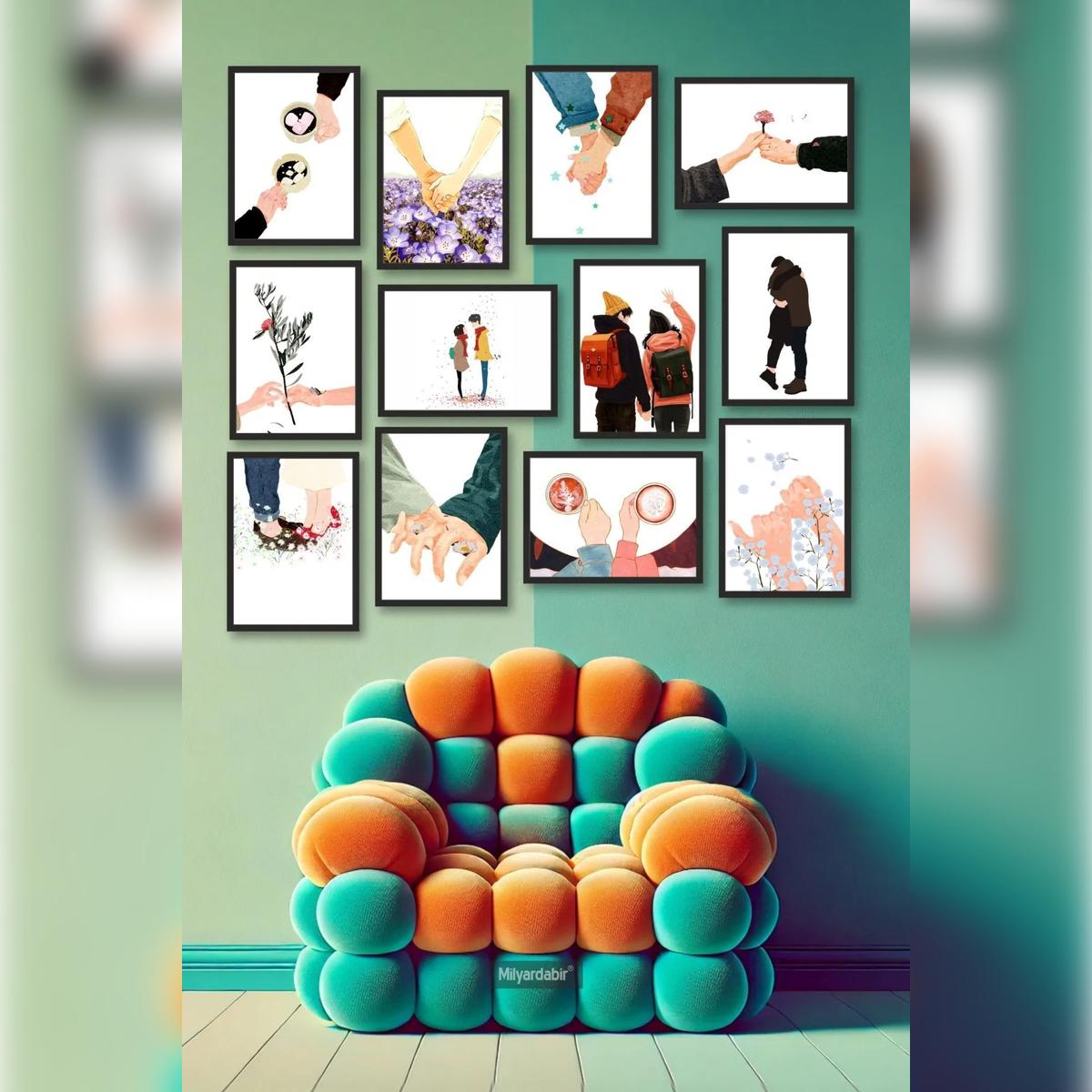 

Add Love and Elegance to Your Home with the Romantic & Stylish 12-Piece Poster Set!