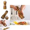 Cooking And Salt Pepper Grinder Hand Movement Oak Wood Pepper Mill Tool Kitchen