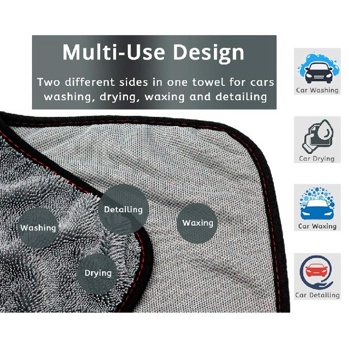 Microfiber Twist car wash towel Professional Car Cleaning Drying Cloth towels for Cars Washing Polishing Waxing