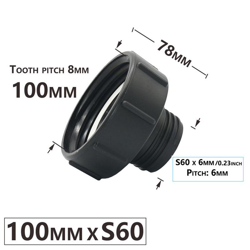 IBC Tank Adapter S60 X 1/2" 3/4' 1" 1.5 2" 63/75/80/100mm Thread Connector Ton Barrel Connect 1000 Liter IBC Tank Fitting