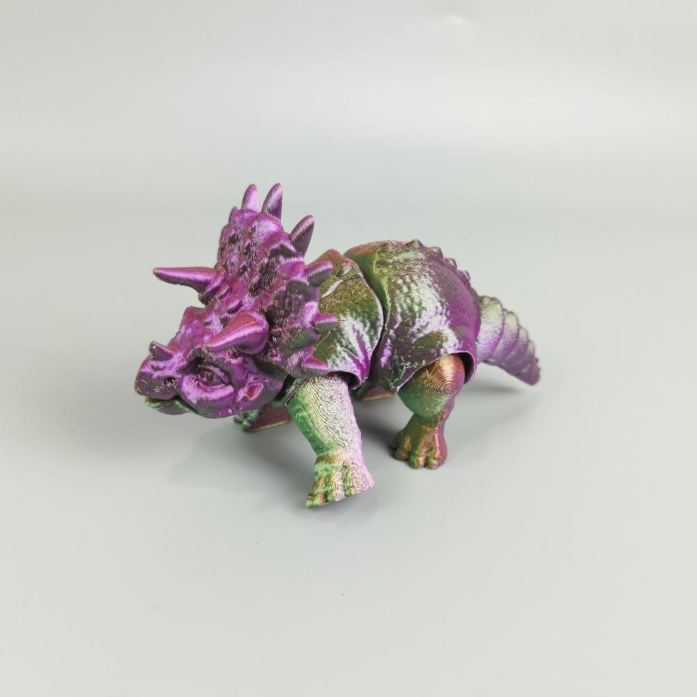 3D Printing Jurassic Tyrannosaurus Rex Triceratops Velociraptor Toy Simulation Dinosaur Animal Figure Joint Movable Boy Gift