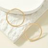 Simple Geometric Cold Style Round Fashion Versatile and Elegant Ladies Earrings