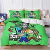 M-Minecraft 100% PolyesterAnime Printed Bedding Set Duvet Cover Queen Cotton Cute Printed Cartoon Quilt Cover