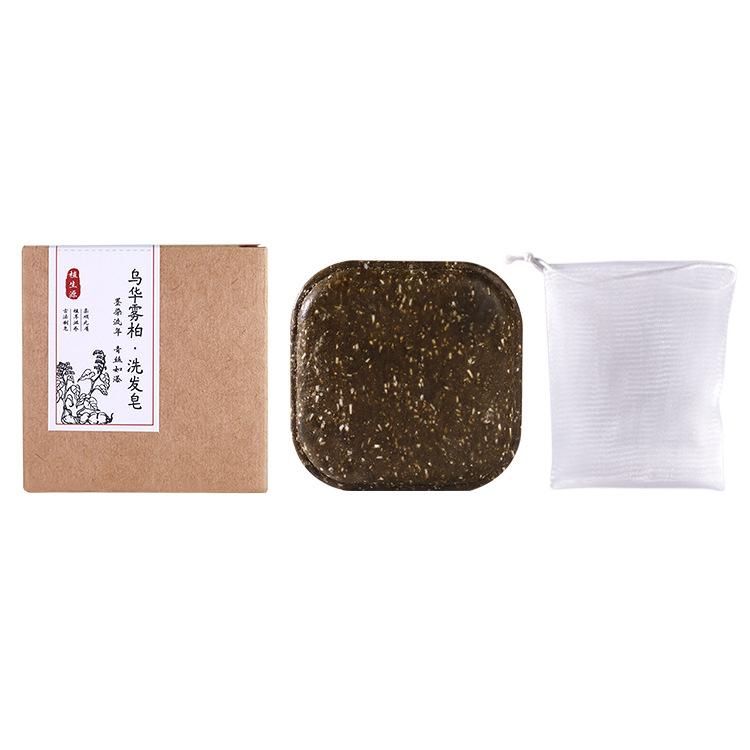 Herbal Shampoo Soap Bar With Usman Grass Handmade Natural Hair Nourishing Soap Oil Control Refreshing Fluffy Soothing Hair Care 100g polygonum multiflorum boxed