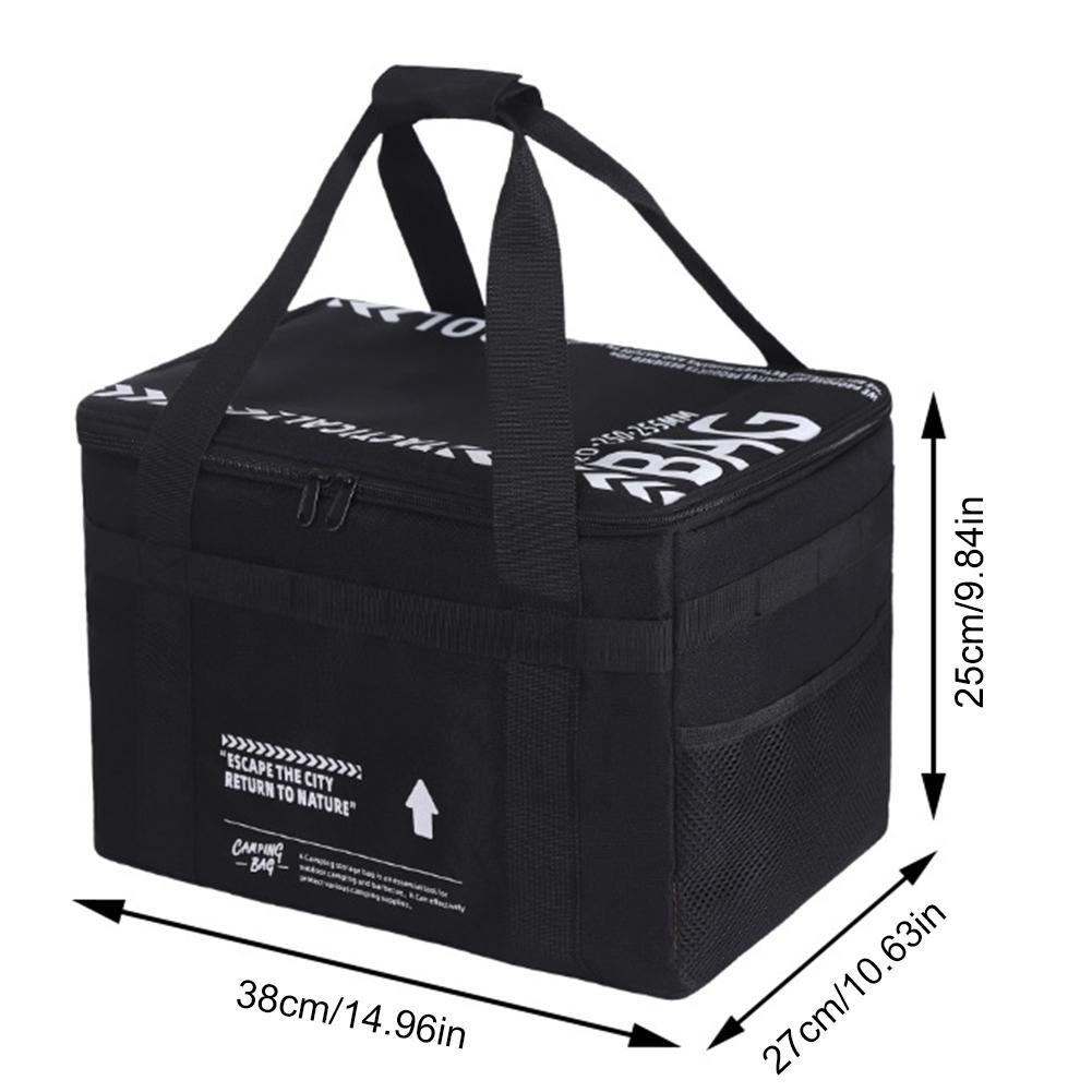 20L/32L Camping Storage Bag Gas Tank Storage Bag Insulated Picnic Bag Cooler Lunch Box Thermal Bag Outdoor BBQ Tools Organizer