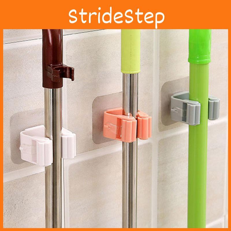 Functional Wall Mounted Mop Organizer Holder Featuring Space-saving Broom Hanger Design