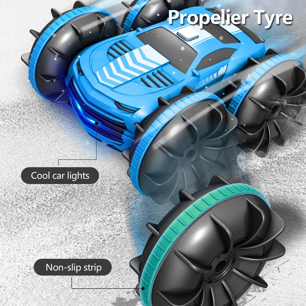 2024 New 2 In 1 Rc Car Toy Water Tank 2.4G Remote Control Waterproof Stunt Car 4wd Vehicle Amphibious Auto Toys for Kids Boy Girl Gifts