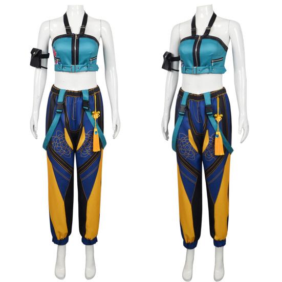 Anime Demon Hunters Costume Set Rumi Inspired Cosplay Outfit Korean Style Dress-up Uniform for Girls Halloween Comic Party