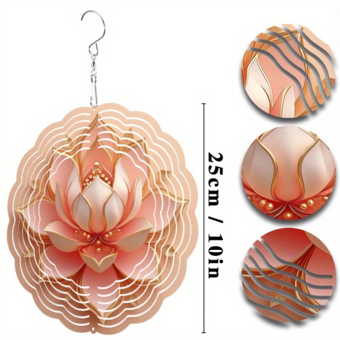 

10-дюймовый подвесной ветряной спиннер с вращающимся на 360 градусов крючком, художественная уличная ветряная мельница для декора балкона и сада, элегантный подарок для друзей и семьи 01A