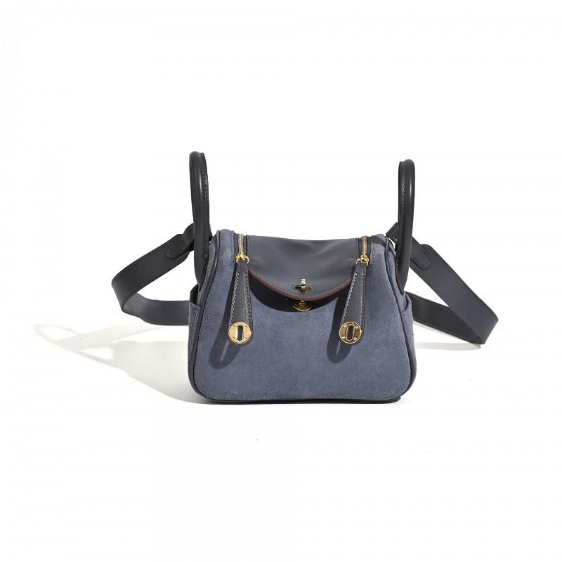 2025 Women's Bag First-layer Cowhide Lindi Matte Leather Large-capacity Fashionable Commuter Doctor Shoulder