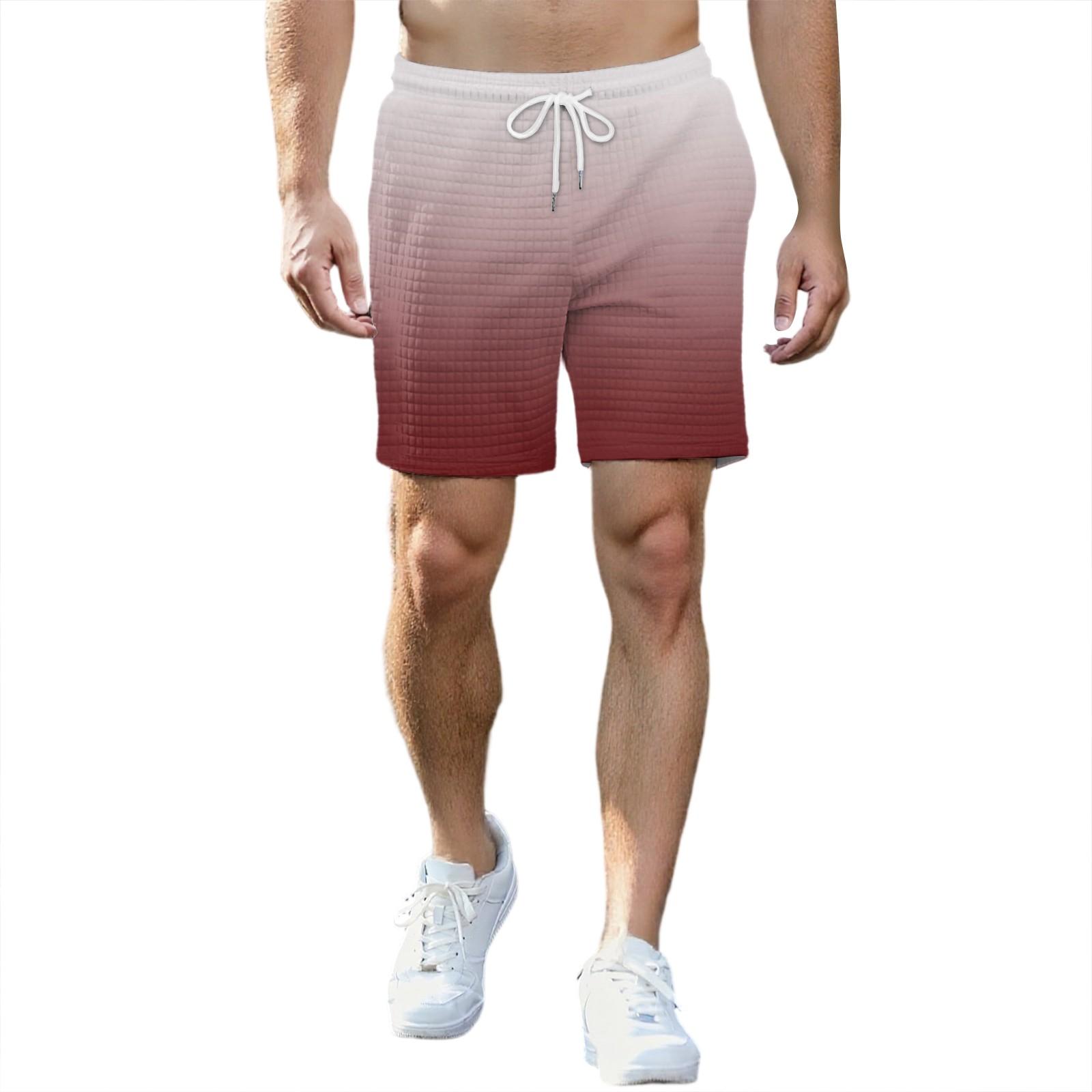 

Мужские модные спортивные шорты с принтом, эластичный пояс, карманы, спортивные шорты L розовый